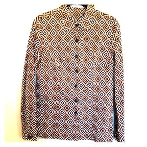 Prada Geometric Print Button Down Shirt